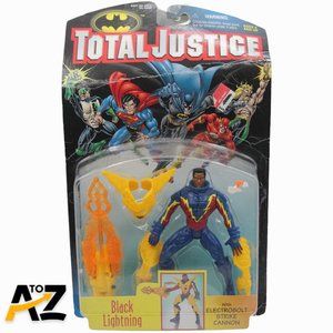 Kenner DC Total Justice Black Lightning with Electrobolt Strike Cannon MOC